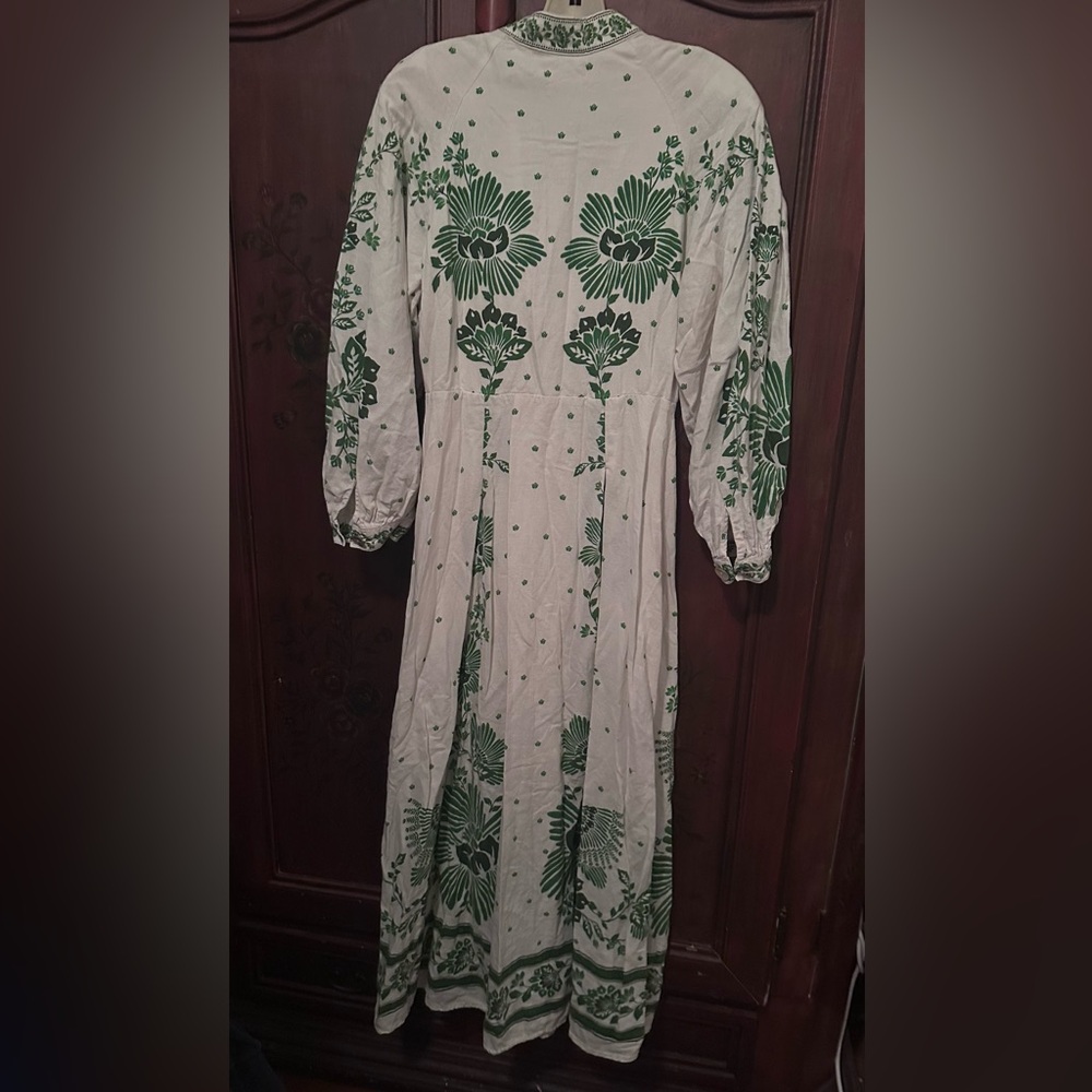 Farm Rio Forest Soul Elegant Green Floral Maxi Dress - Picture 5 of 6